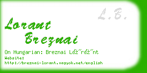 lorant breznai business card